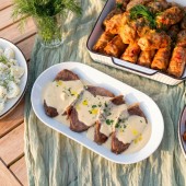 Spata de vita sous vide cu sos de gorgonzola